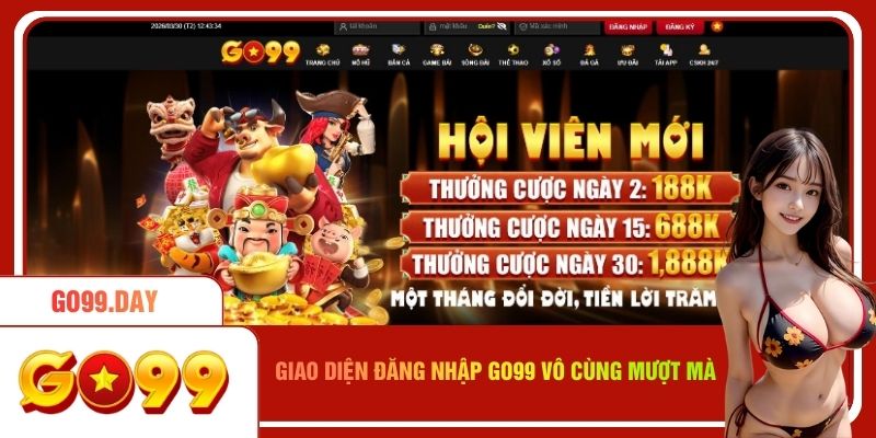 Giao diện đăng nhập vô cùng mượt mà